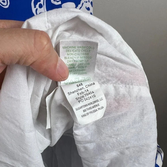 Lilly Pulitzer Augusta Shift Dress Size 00 Quahog Chowdah Blue Floral Preppy - Picture 10 of 10